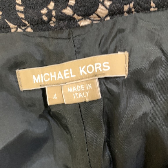 MICHAEL KORS size 4 black over beige floral design pencil skirt , excellent cond - Picture 4 of 7